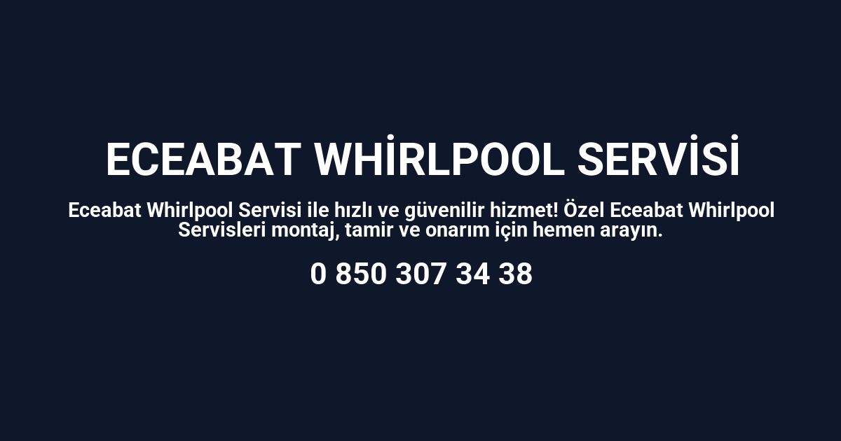 Eceabat Whirlpool Servisi